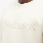 JW Anderson Men's Embroidered Logo Crew Sweat in Beige