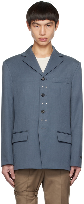 Photo: The World Is Your Oyster Gray Studded Blazer