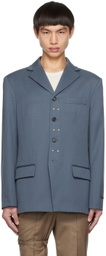 The World Is Your Oyster Gray Studded Blazer