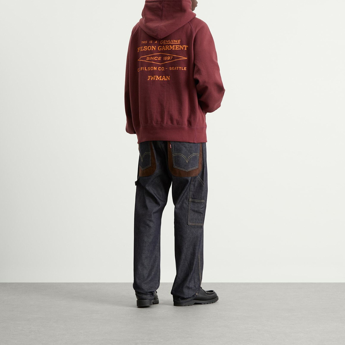 Junya Watanabe MAN Men's x Filson Hoody in Burgundy