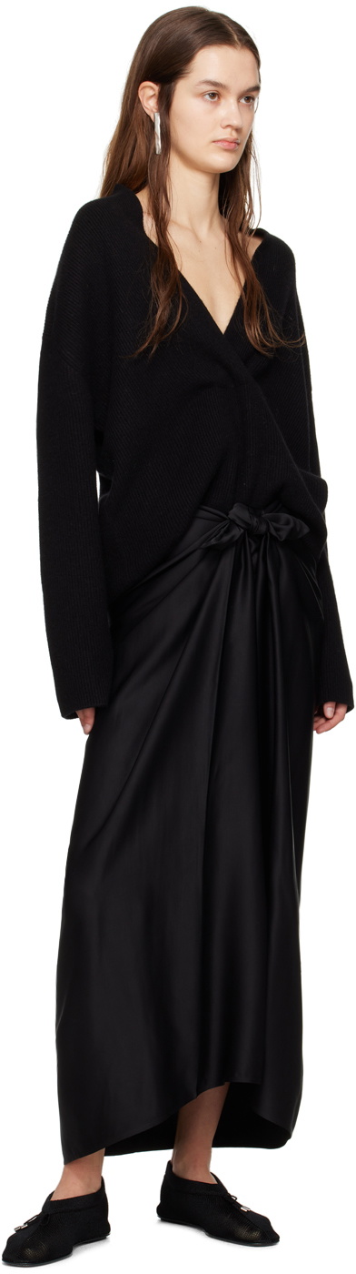 TOTEME Black 'The Knitted' Ballerina Flats Toteme