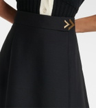 Valentino VGold Crepe Couture midi skirt