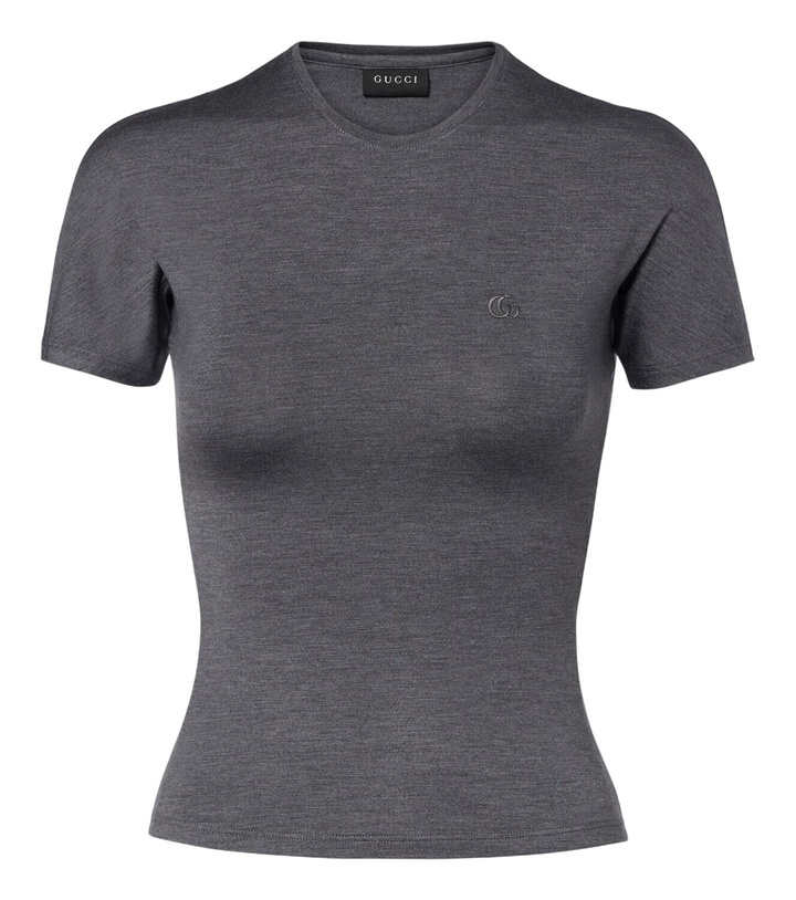 Photo: Gucci Double G silk-blend T-shirt