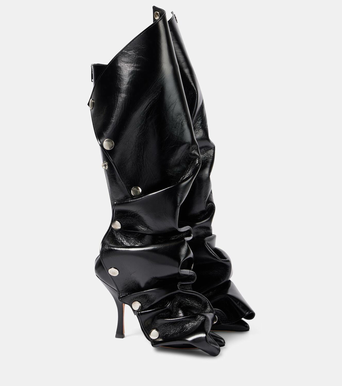 Y/Project Snap 100 leather knee-high boots