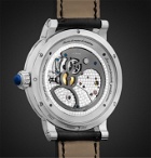 Bovet - Récital 29 Moon-Phase 42mm Stainless Steel and Leather Watch, Ref. No. R290002 - Blue