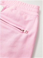 Alexander McQueen - Tapered Webbing-Trimmed Cotton-Jersey Sweatpants - Pink