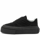 MM6 Maison Margiela Men's Suede Platform Sneakers in Black