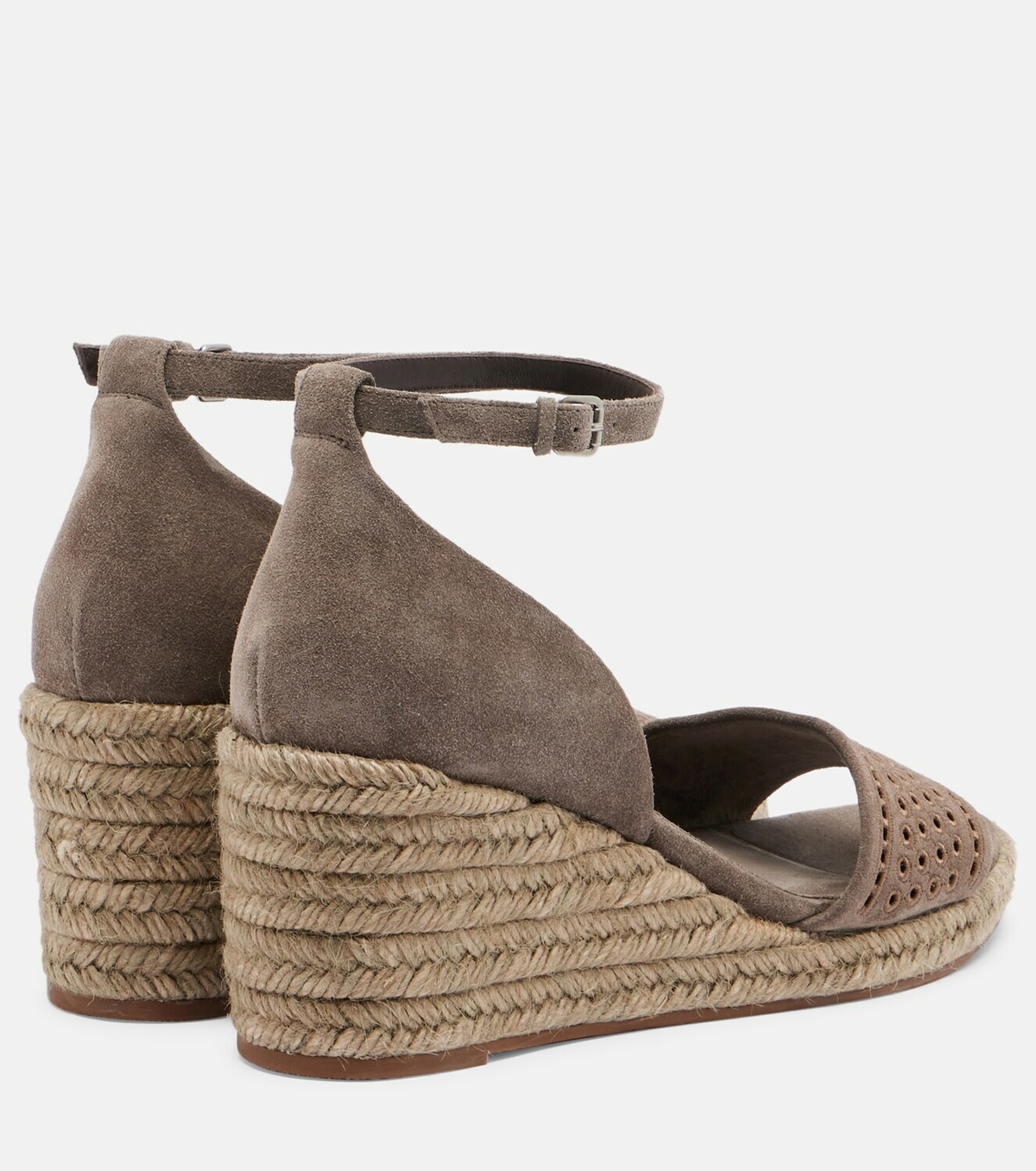 Brunello Cucinelli Suede espadrille wedges