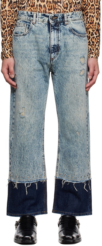 Photo: Just Cavalli Blue Stud Jeans