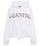 Valentino Logo embellished cotton hoodie