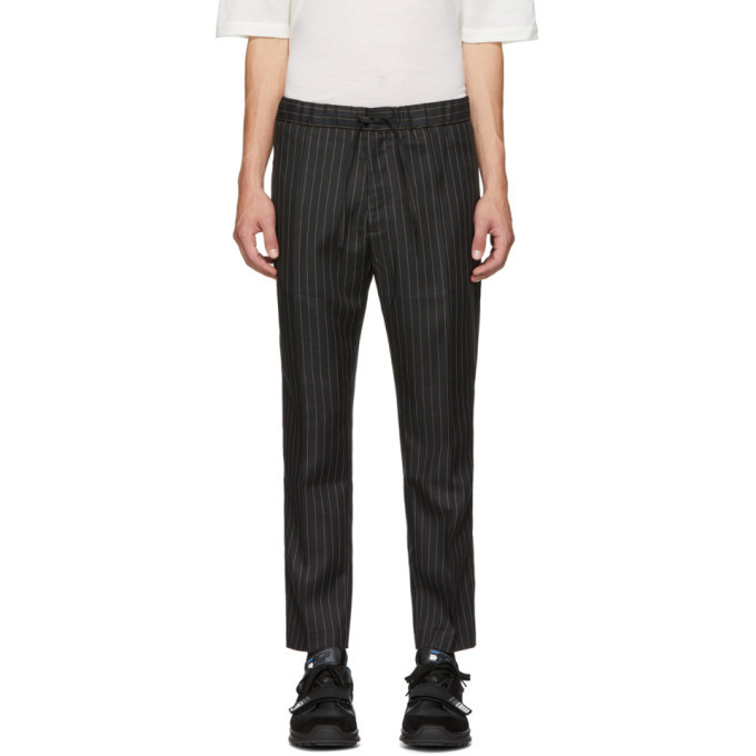 CMMN SWDN Black Pinstripe Stan Trousers CMMN SWDN