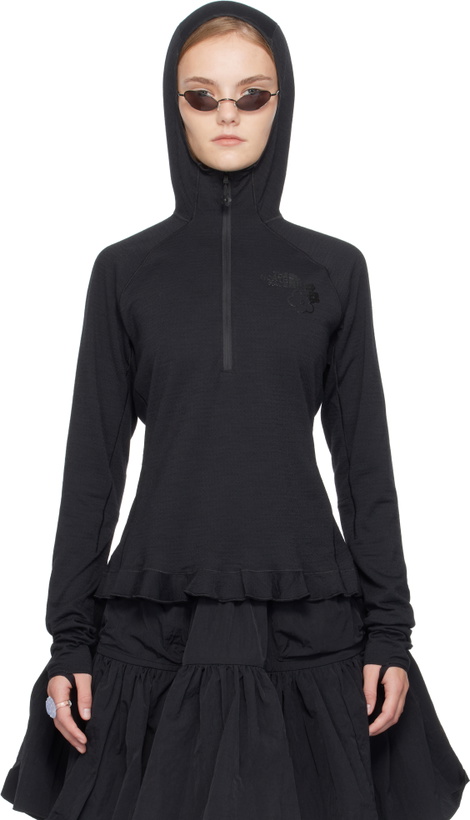 Photo: Cecilie Bahnsen Black The North Face Edition Dotknit Wool Baselayer Hoodie