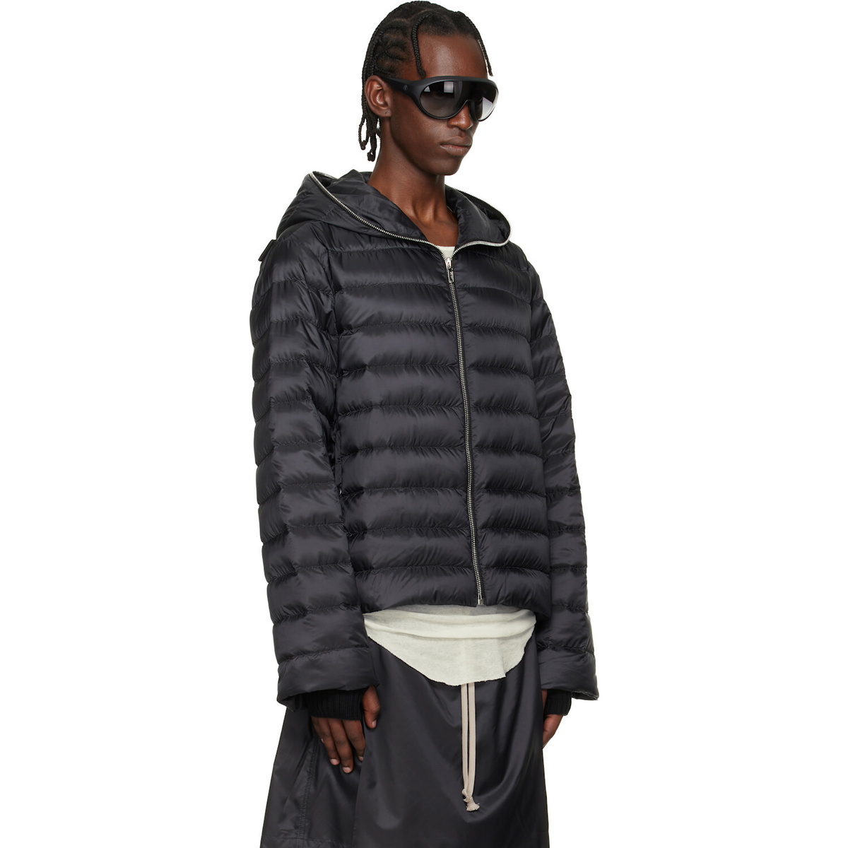 Rick Owens Moncler + Rick Owens Black Ziplock Down Jacket