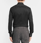 Hugo Boss - Black Jason Slim-Fit Cutaway-Collar Stretch Cotton-Blend Shirt - Men - Black