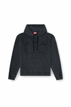 Diesel Printed hoodie with rhinestone studs - Sweaters Mens in Grey