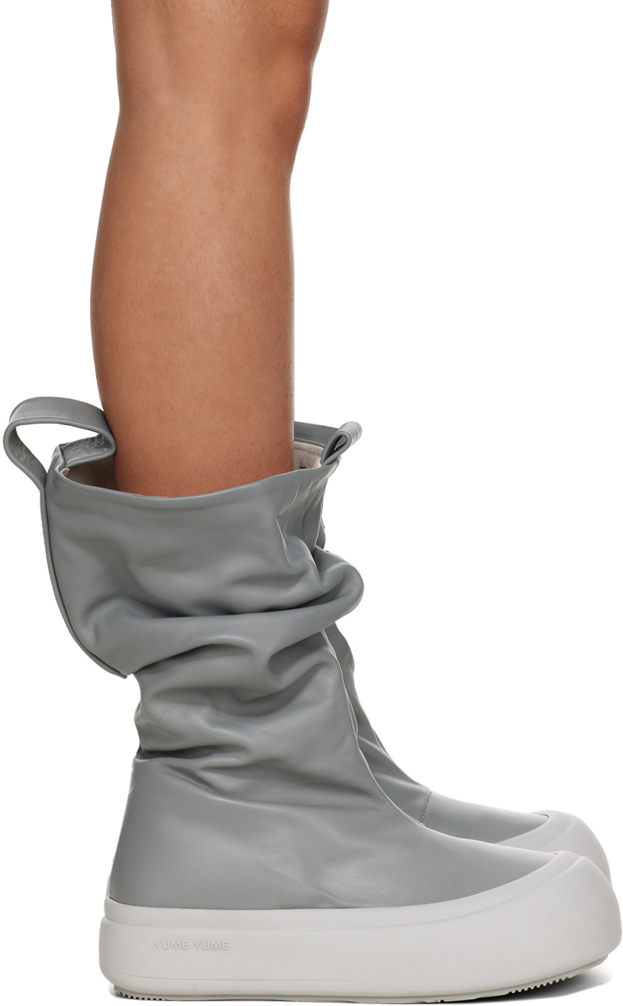 【関税込み】YUME YUME グレー Low Fisherman ブーツ Gray Low Fisherman Boots by YUME YUME on Sale