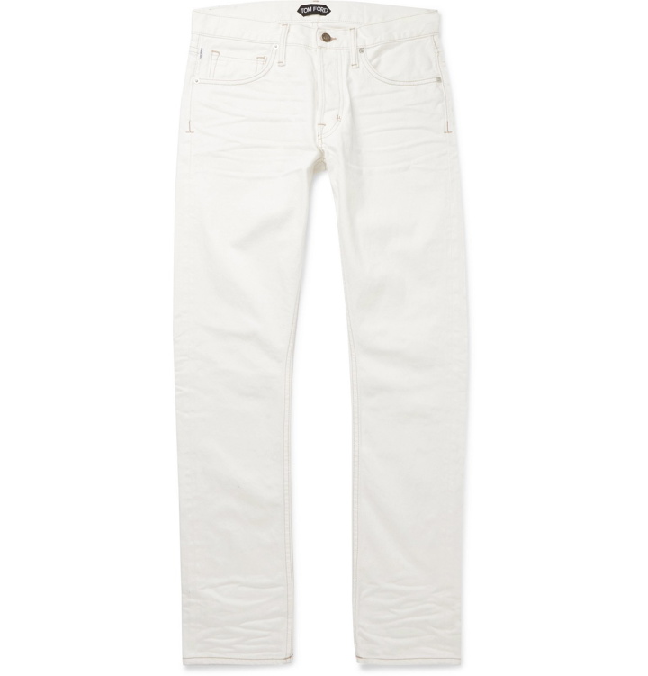 Photo: TOM FORD - Slim-Fit Denim Jeans - White