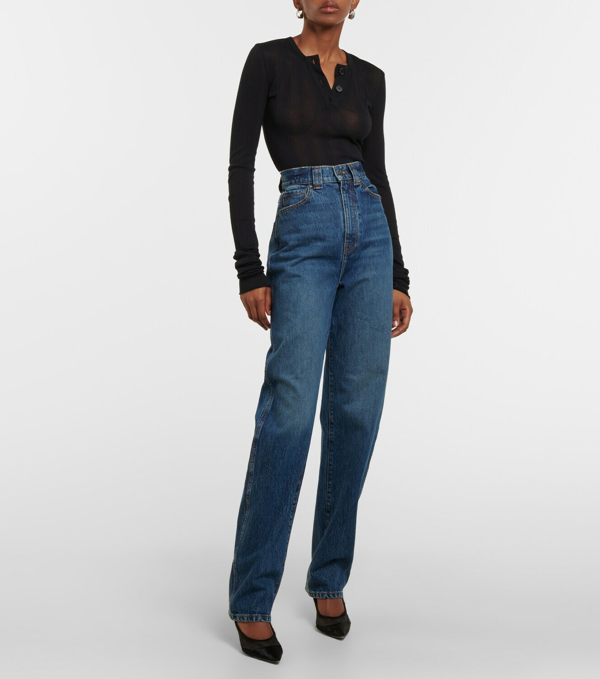 Khaite Albi high-rise straight jeans Khaite
