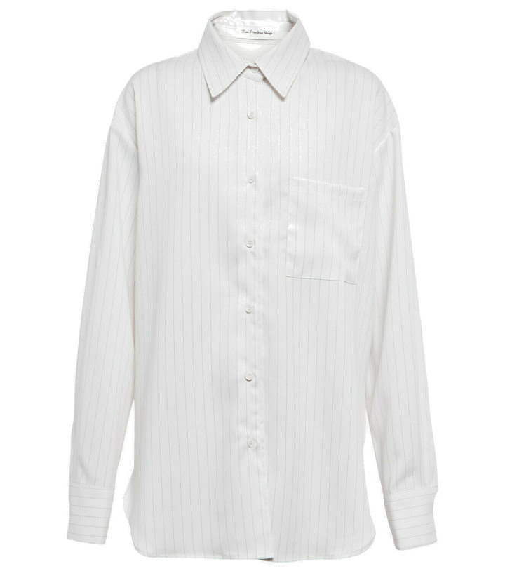 Photo: The Frankie Shop - Lui striped crêpe shirt