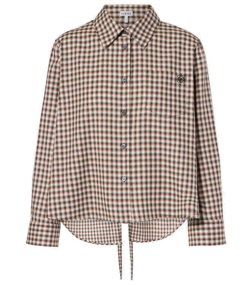 LOEWE★大人気早期完売★Women's Trapeze Overshirt★少量入荷 Loewe Trapeze checked cotton shirt Loewe
