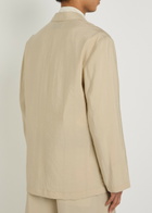 Lemaire Double-breasted Silk-blend Jacket Off White