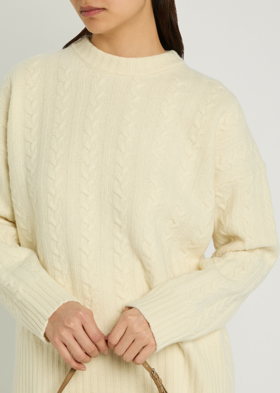 Rohe Cable-knit Wool Jumper Off White