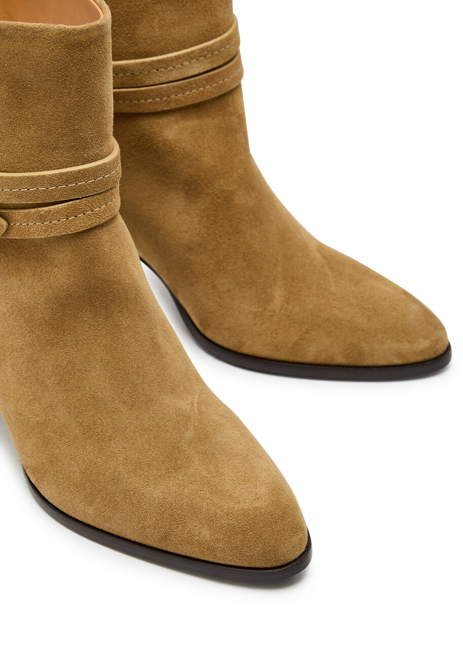 Isabel Marant Meyli Suede Ankle Boots Taupe
