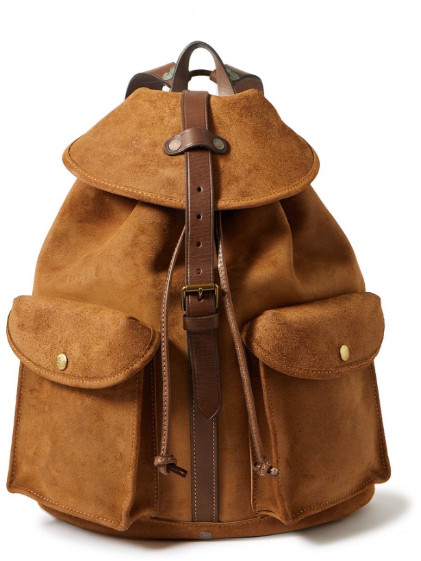 Photo: RRL - Leather-Trimmed Roughout Suede Backpack