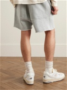 Les Tien - Straight-Leg Garment-Dyed Cotton-Jersey Drawstring Shorts - Gray