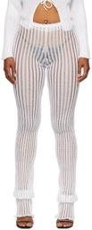 A. ROEGE HOVE White Nylon & Cotton Leggings