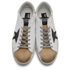 Golden Goose White and Beige Superstar Sneakers