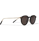 Eyevan 7285 - Round-Frame Acetate and Gold-Tone Sunglasses - Men - Black