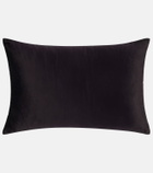 Les-Ottomans Palms embroidered velvet cushion