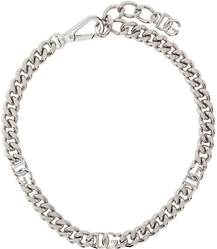 Photo: Dolce&Gabbana Silver Logo Necklace