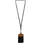 Smythson - Ludlow Colour-Block Full-Grain Leather Luggage Tag - Brown