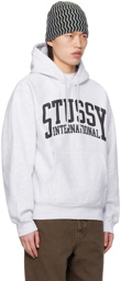 Stüssy Gray 'International' Hoodie