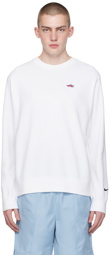 Nike White Crewneck Sweatshirt
