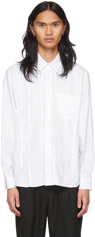 Photo: SOPHNET. White Big Vertical Paneled Shirt