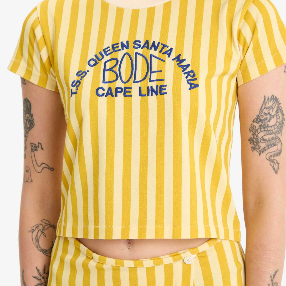 Bode Women's Medalist T-Shirt in Yellow