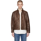 Levis Vintage Clothing Brown Menlo Cossack Leather Jacket