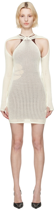 Photo: ANDREĀDAMO Off-White Halter Minidress