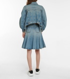 Alexander McQueen Puff-sleeve cropped denim jacket