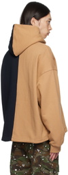 AFTER PRAY Beige & Navy Opposition Half Panel Hoodie