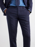 Mr P. - Straight-Leg Wool, Silk and Linen-Blend Trousers - Blue