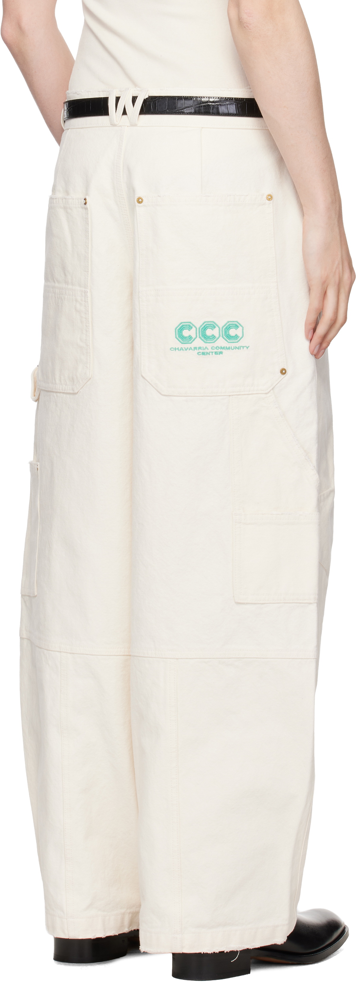WILLY CHAVARRIA Off-White Stockton Double Knee Trousers