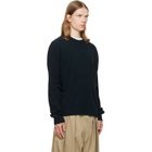 Maison Margiela Navy Virgin Wool Crewneck Sweater