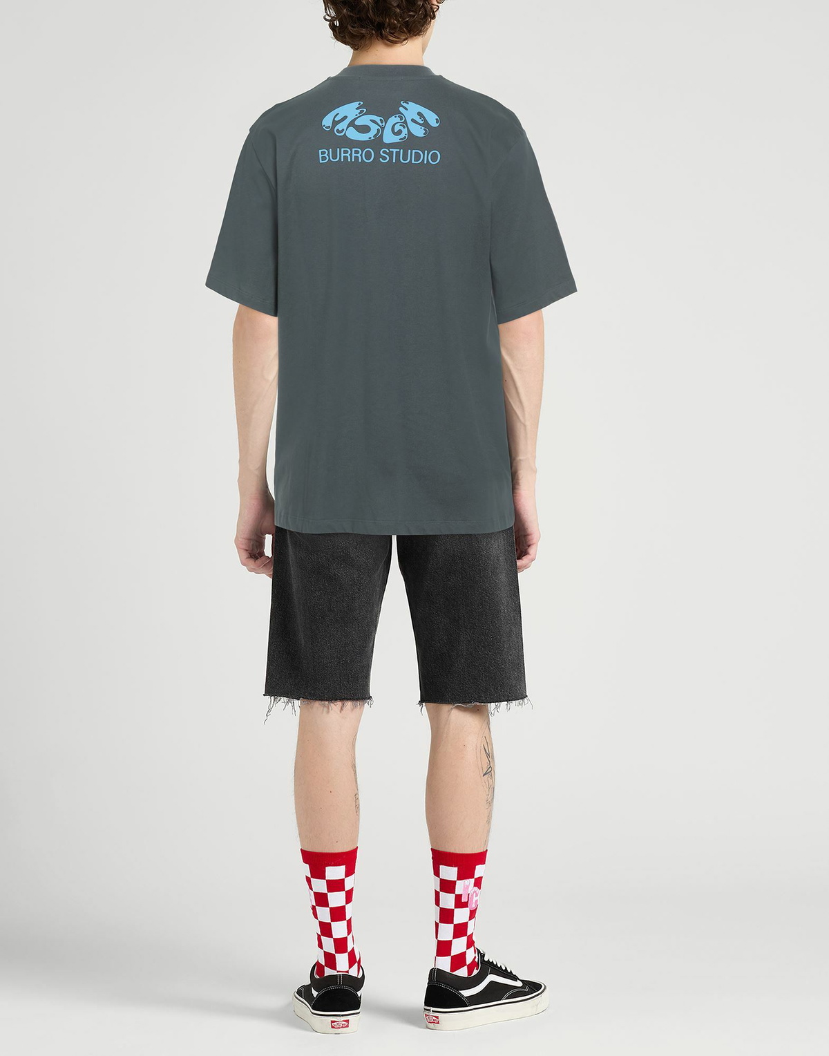 Msgm Mens T-shirt in Charcoal