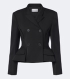 Givenchy Pinch peplum wool gabardine jacket