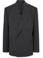 Acne Studios - Jarvel Double-Breasted Pinstriped Wool-Blend Suit Jacket - Gray