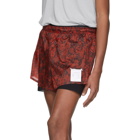 Satisfy Red and Black Python Short Distance 3 Shorts